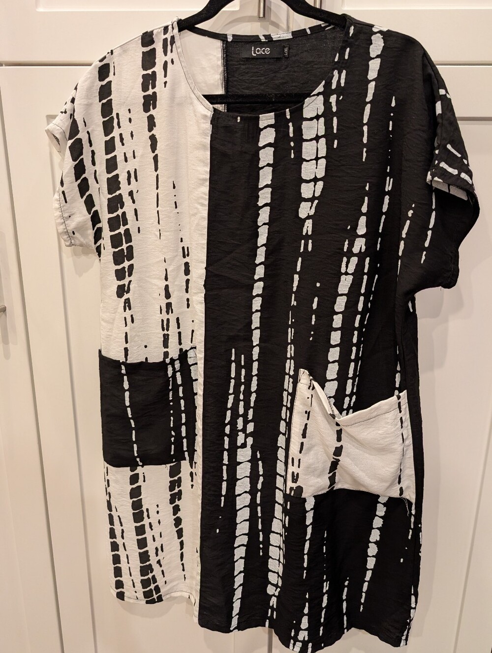 Lace Short Sleeve Tunic Dress